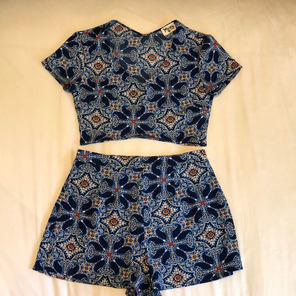Show Me Your Mumu shirt and short set